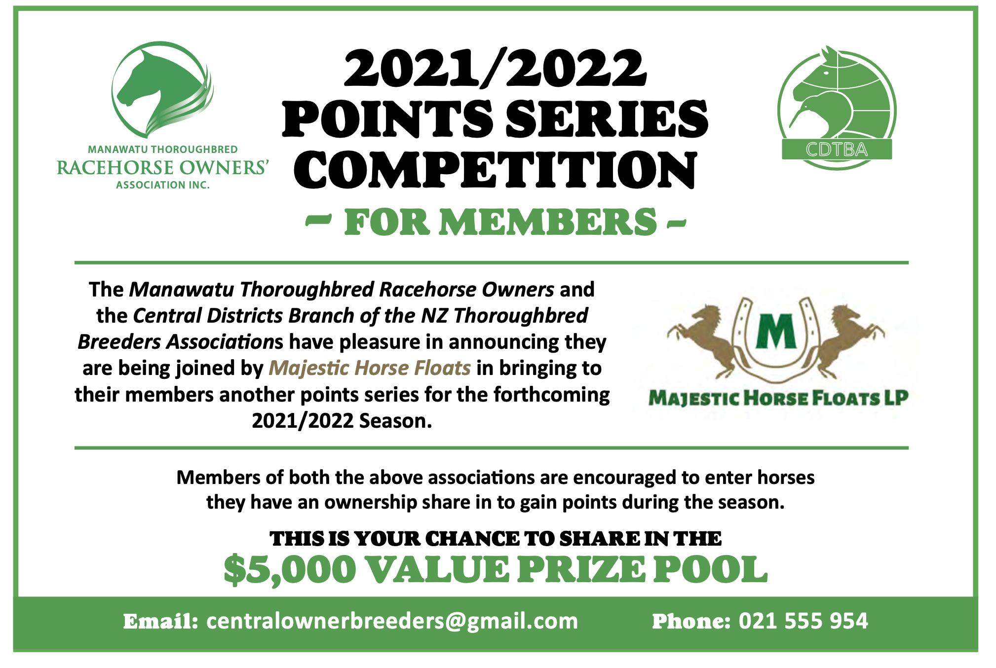 2021/22 Majestic Horse Floats Points Series Majestic Horse Floats